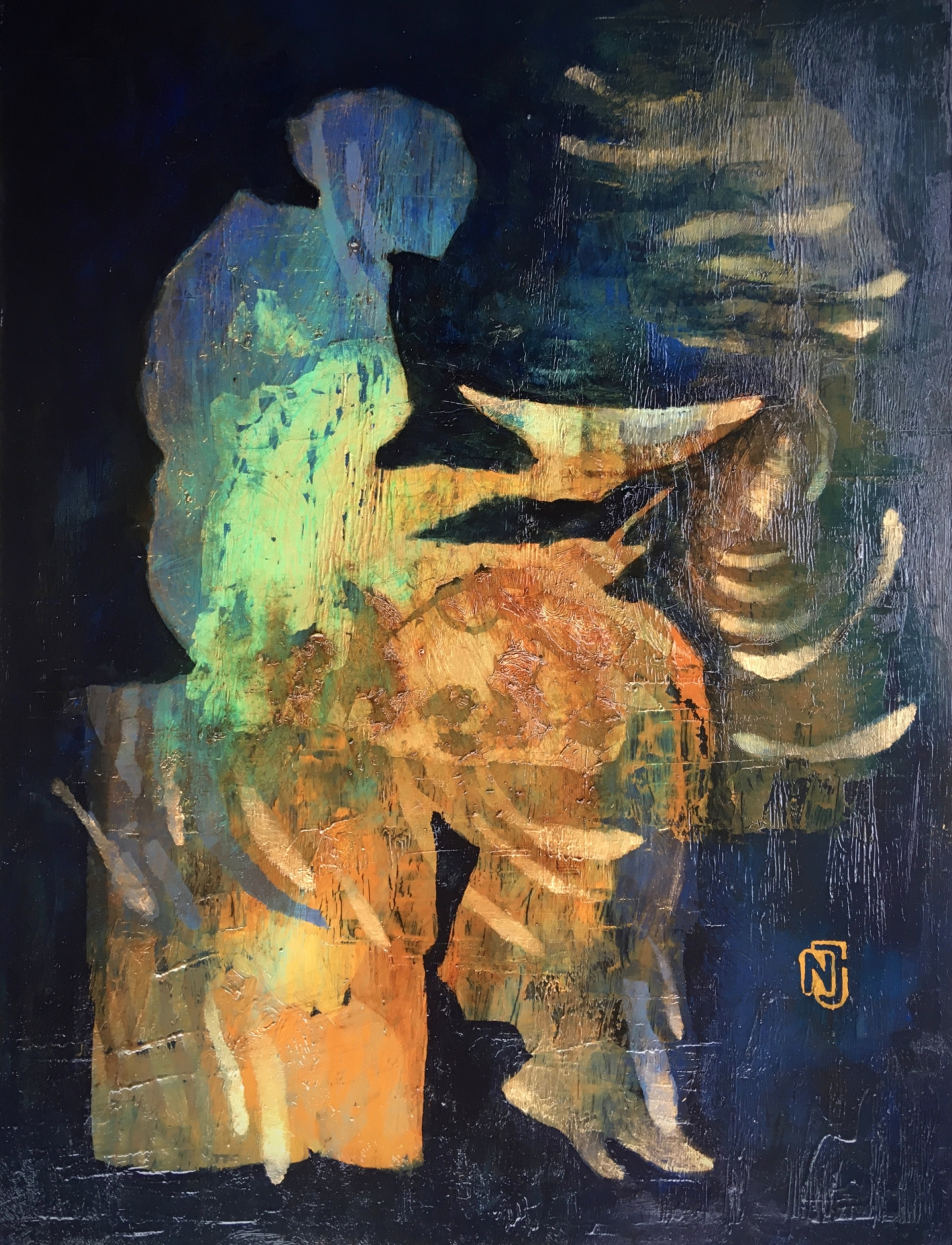 Rezonanciában 35x46 cm olaj, farost 2021