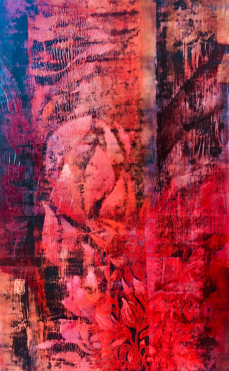 Sziromparázs 42x67 cm 2019