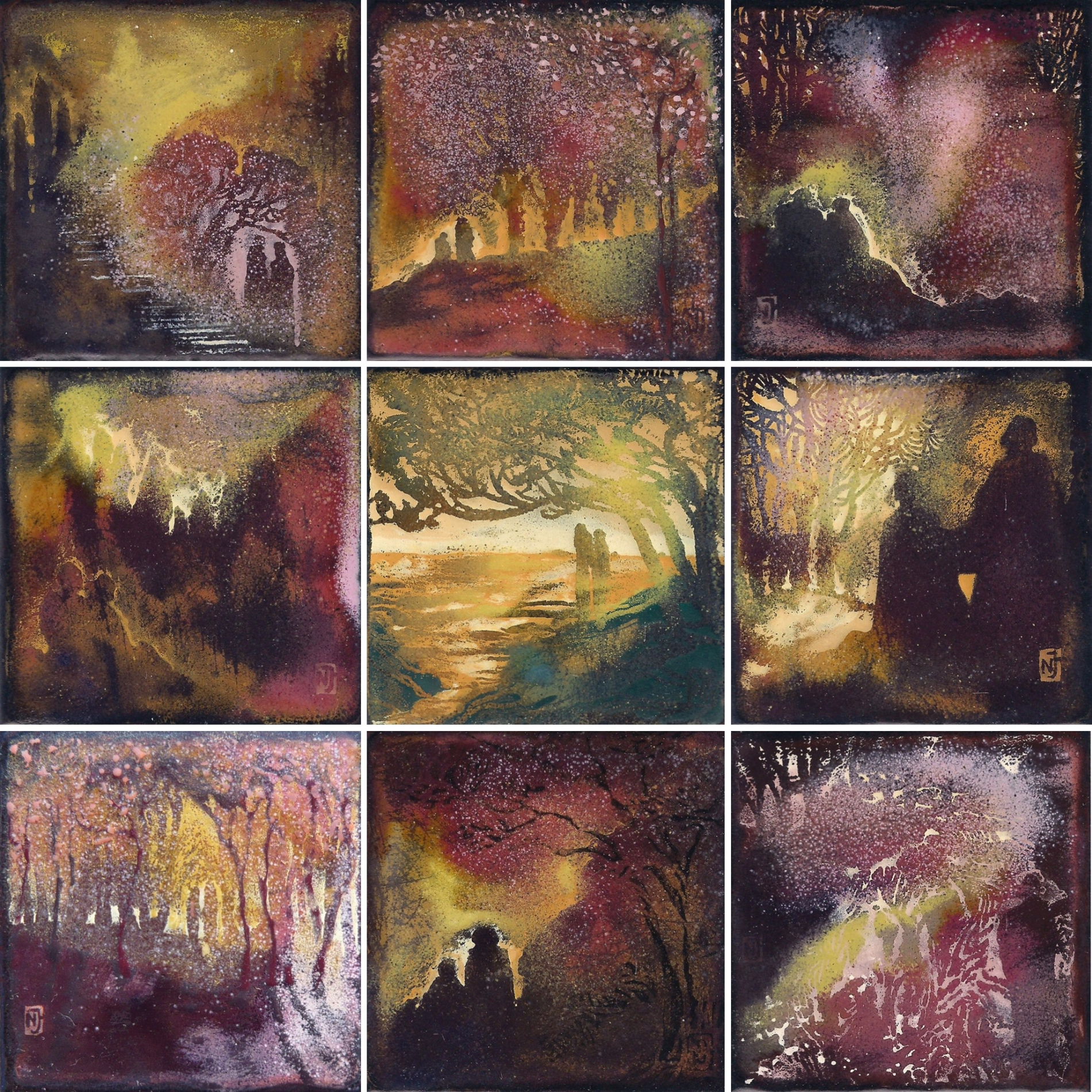 Útonjárók 9 db 6x6 cm 2015